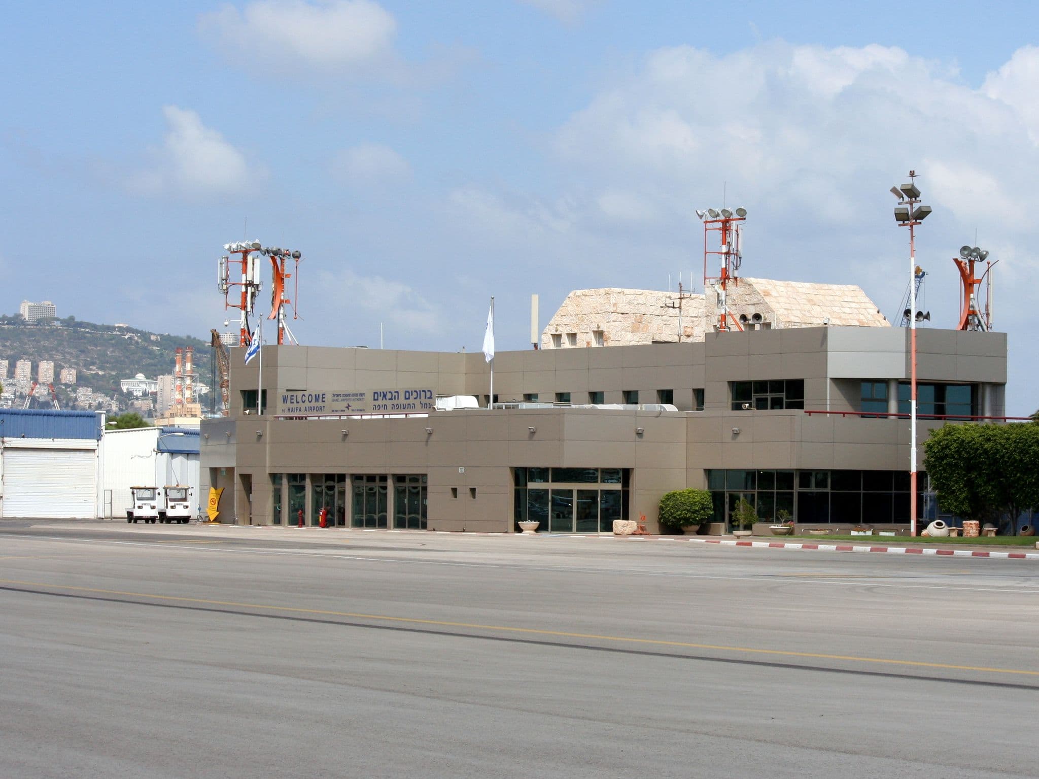 Haifa Airport passenger terminal building, Air Haifa's home base