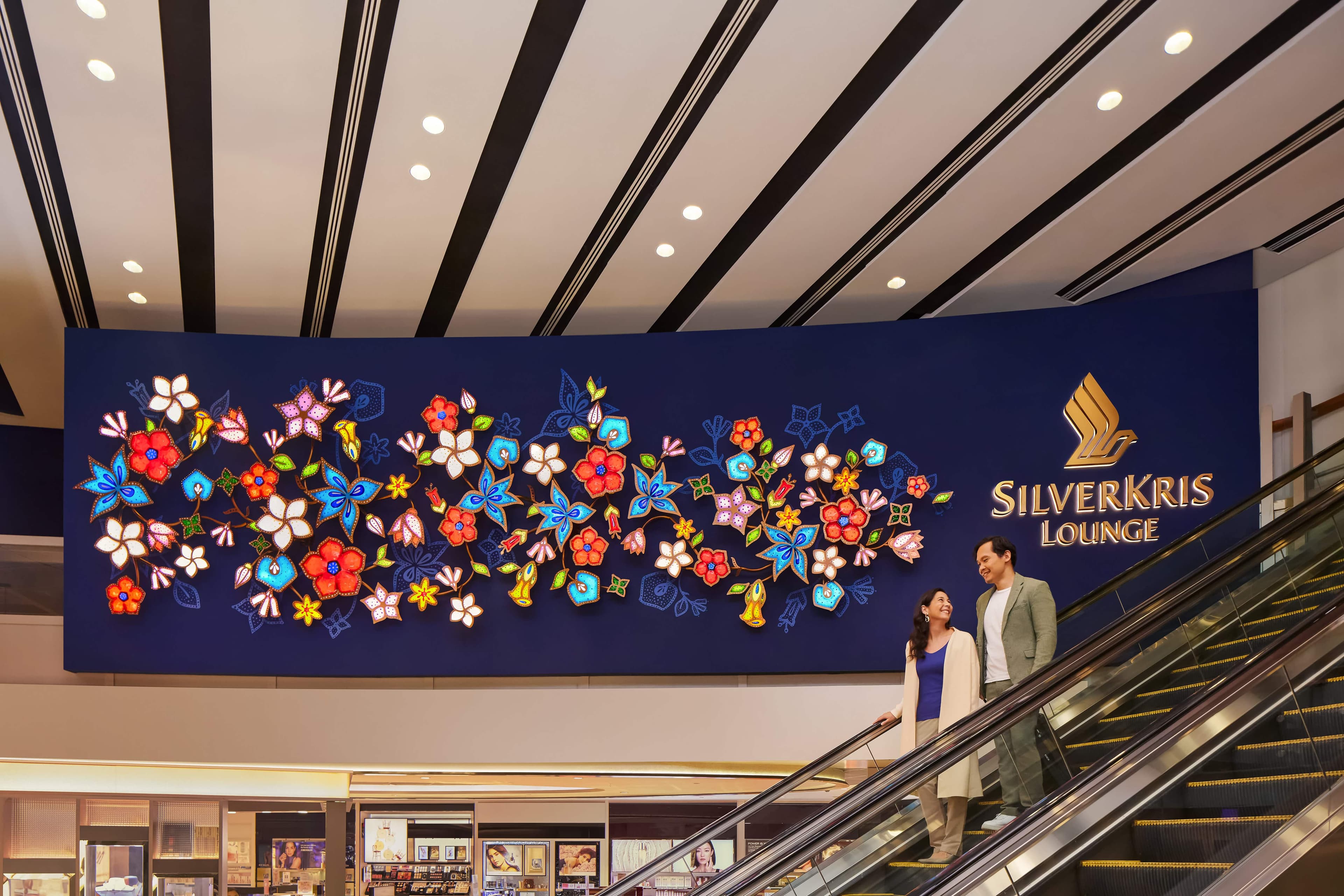 Batik flower wall