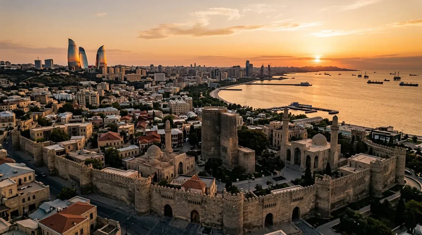 Scenic view of Baku, AZ