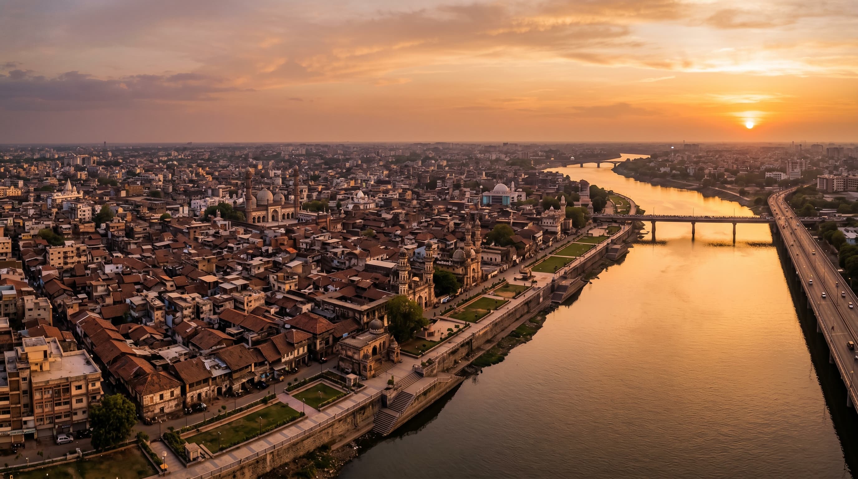Scenic view of Surat, IN