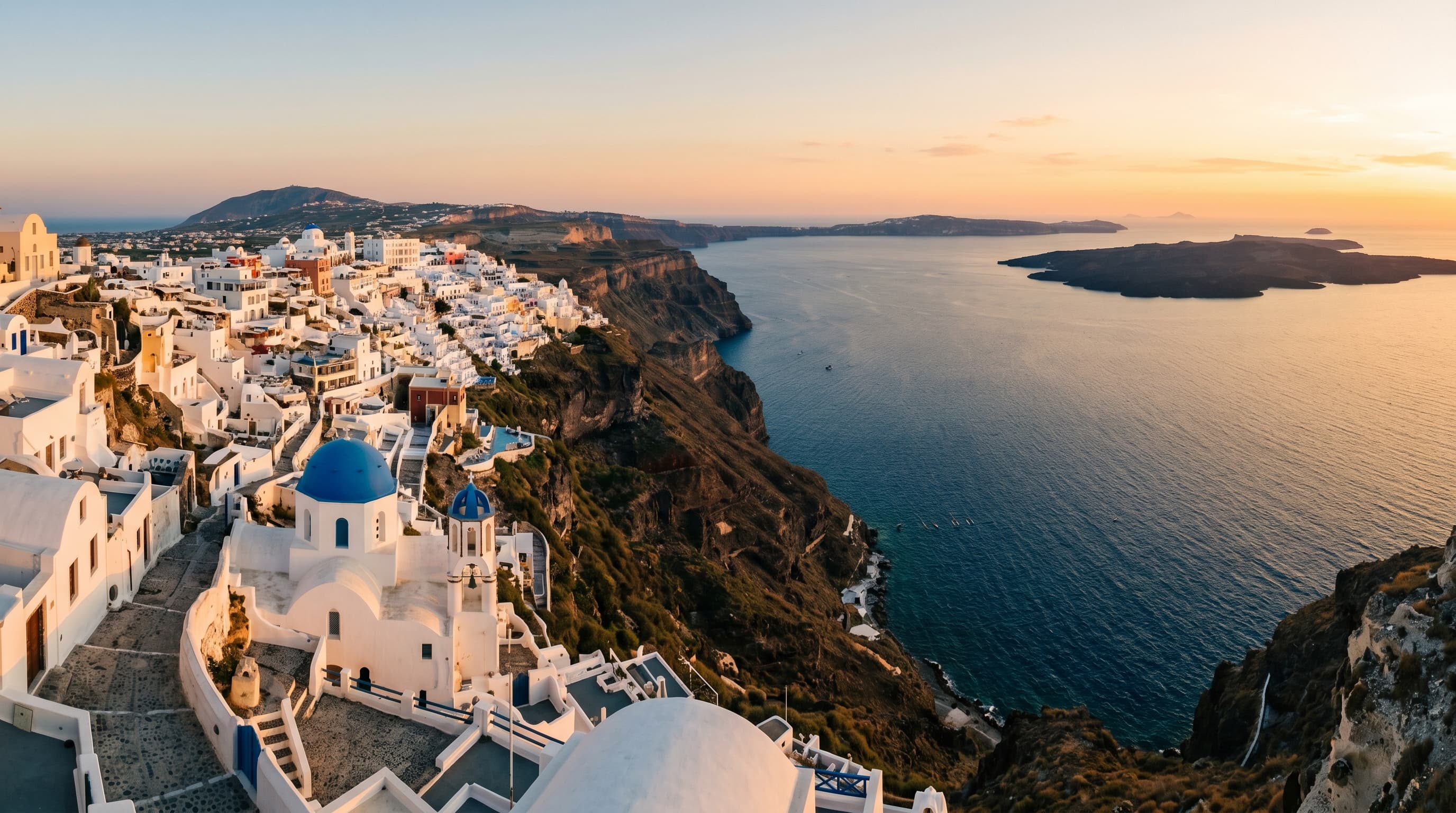 Scenic view of Thera, GR