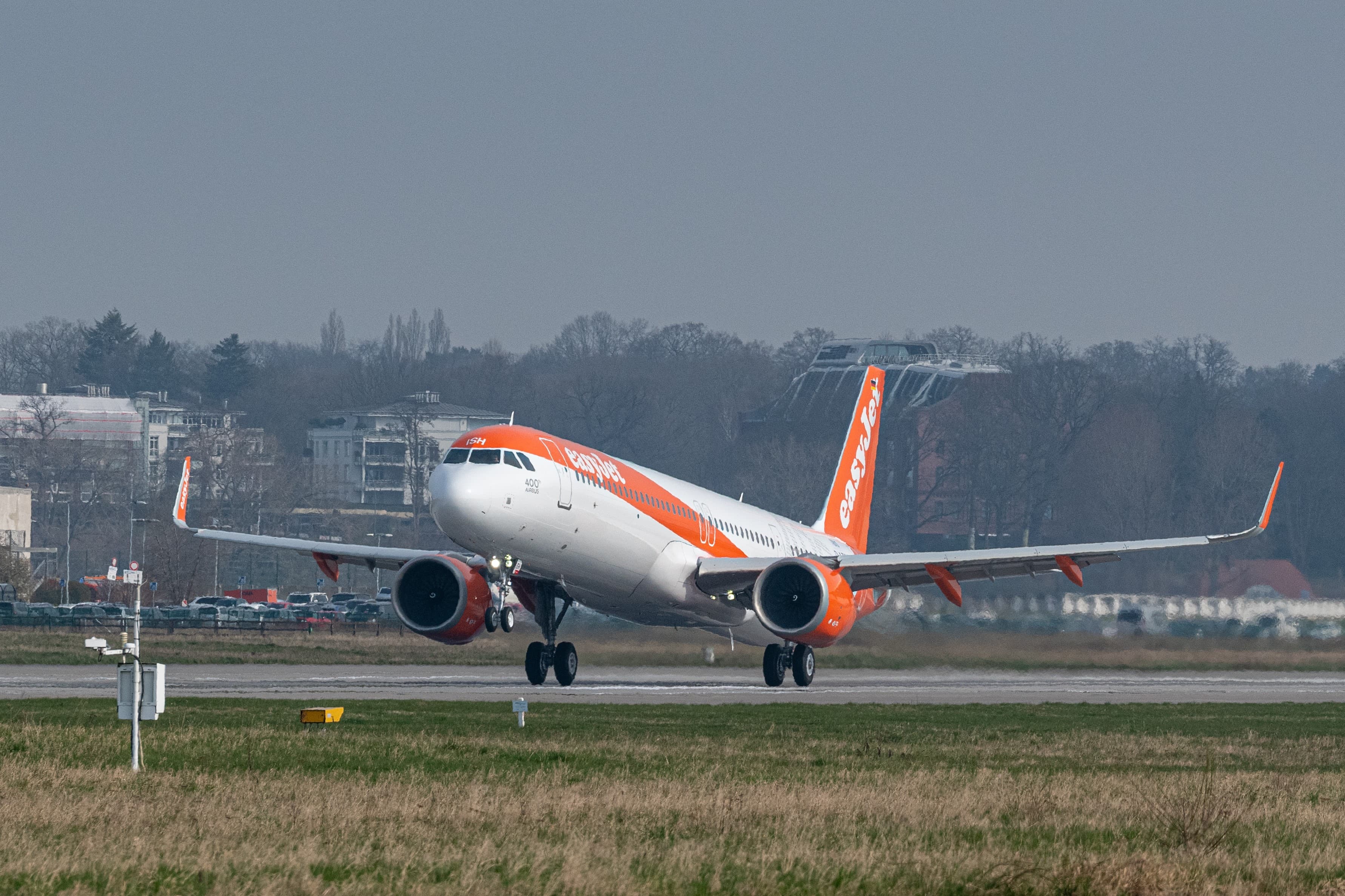 easyJet Airbus A321neo taking off from the runway