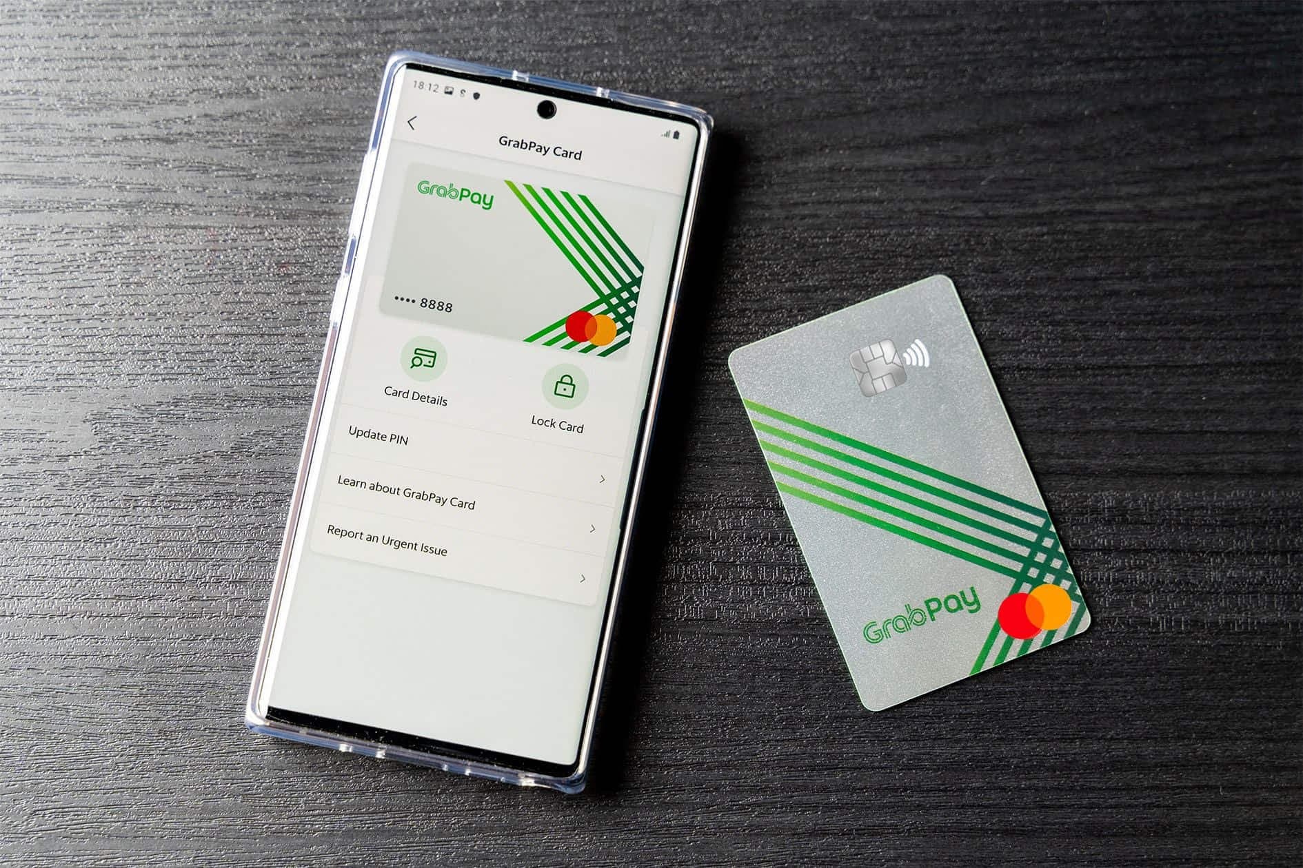 Grab card being used to pay