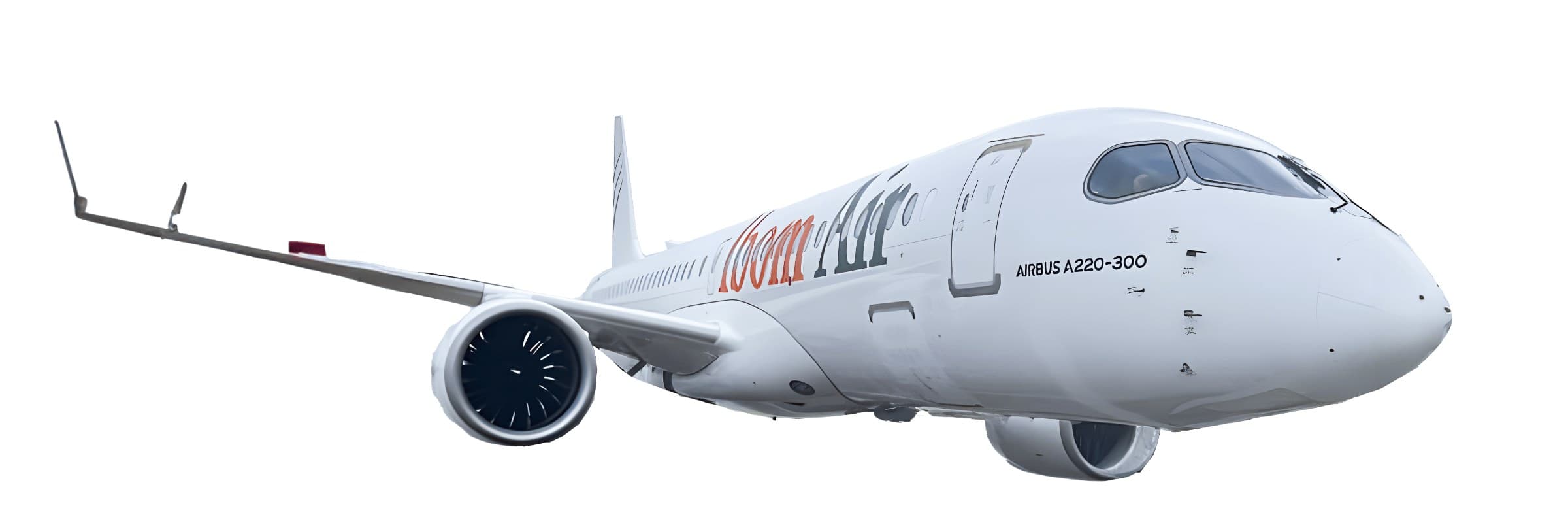 Ibom Air Airbus A220 side view