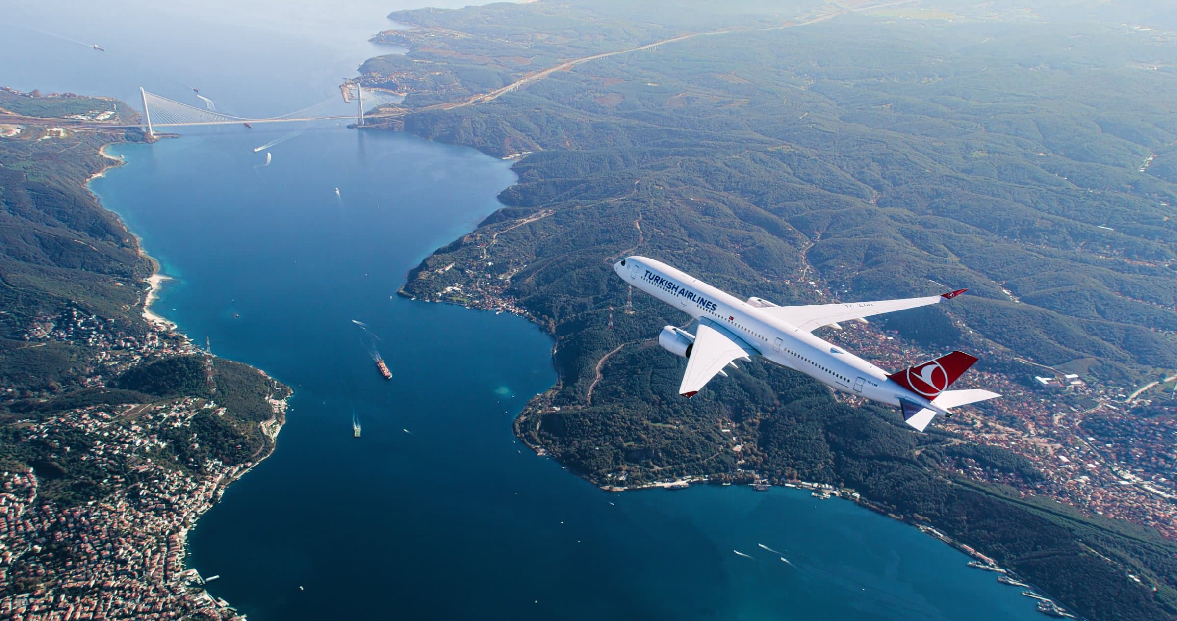 Turkish Airlines aircraft in flight