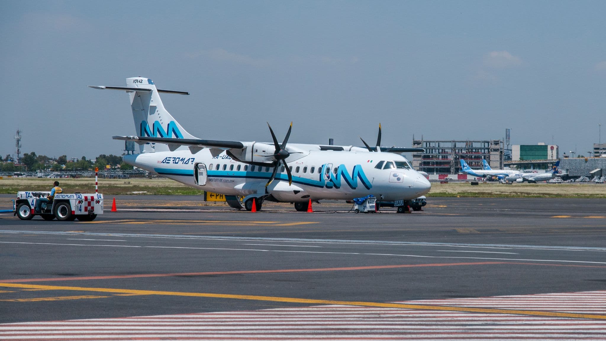 Aeromar ATR 42 regional turboprop on the apron