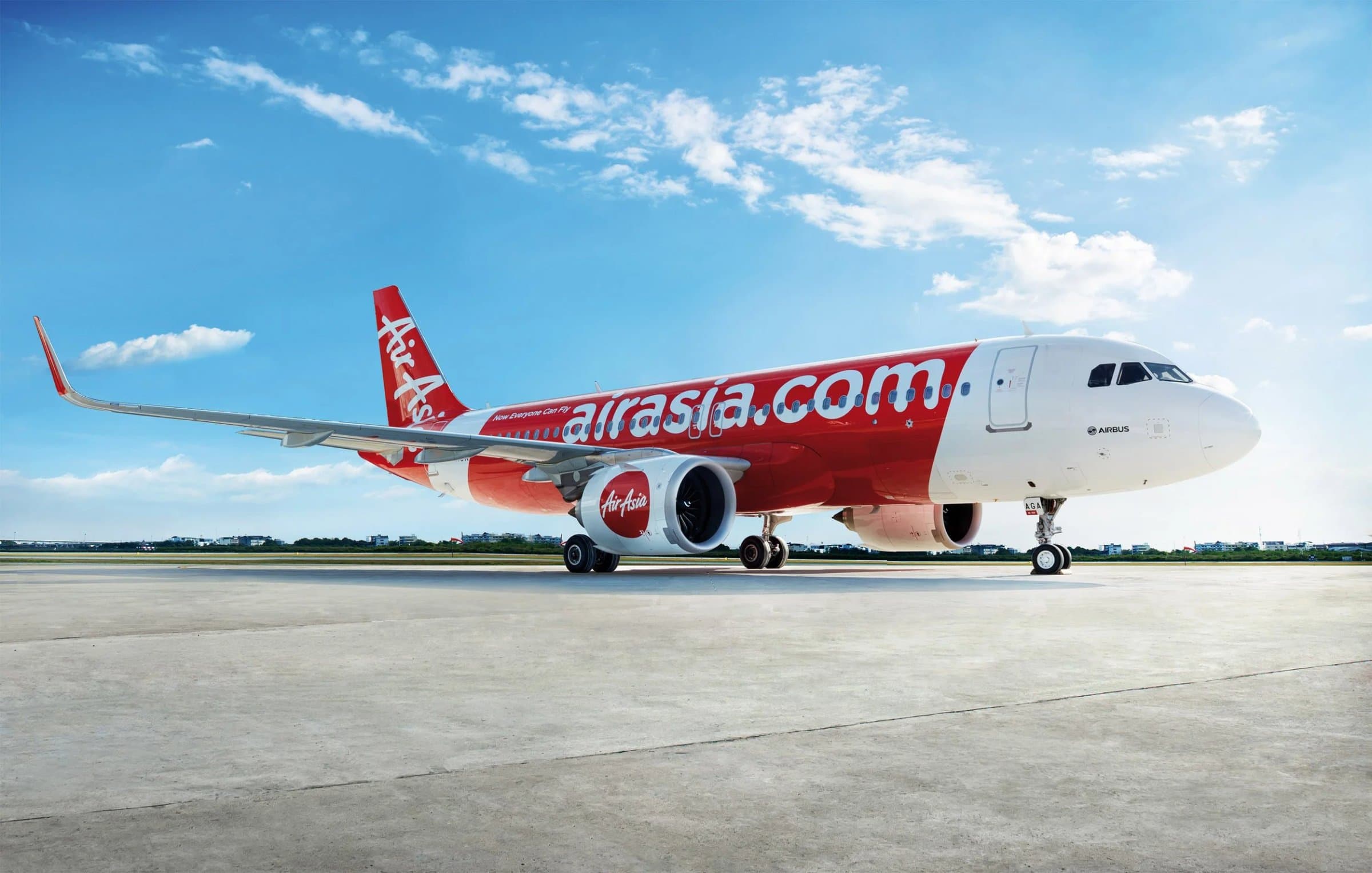 AirAsia Airbus A320 parked on the tarmac