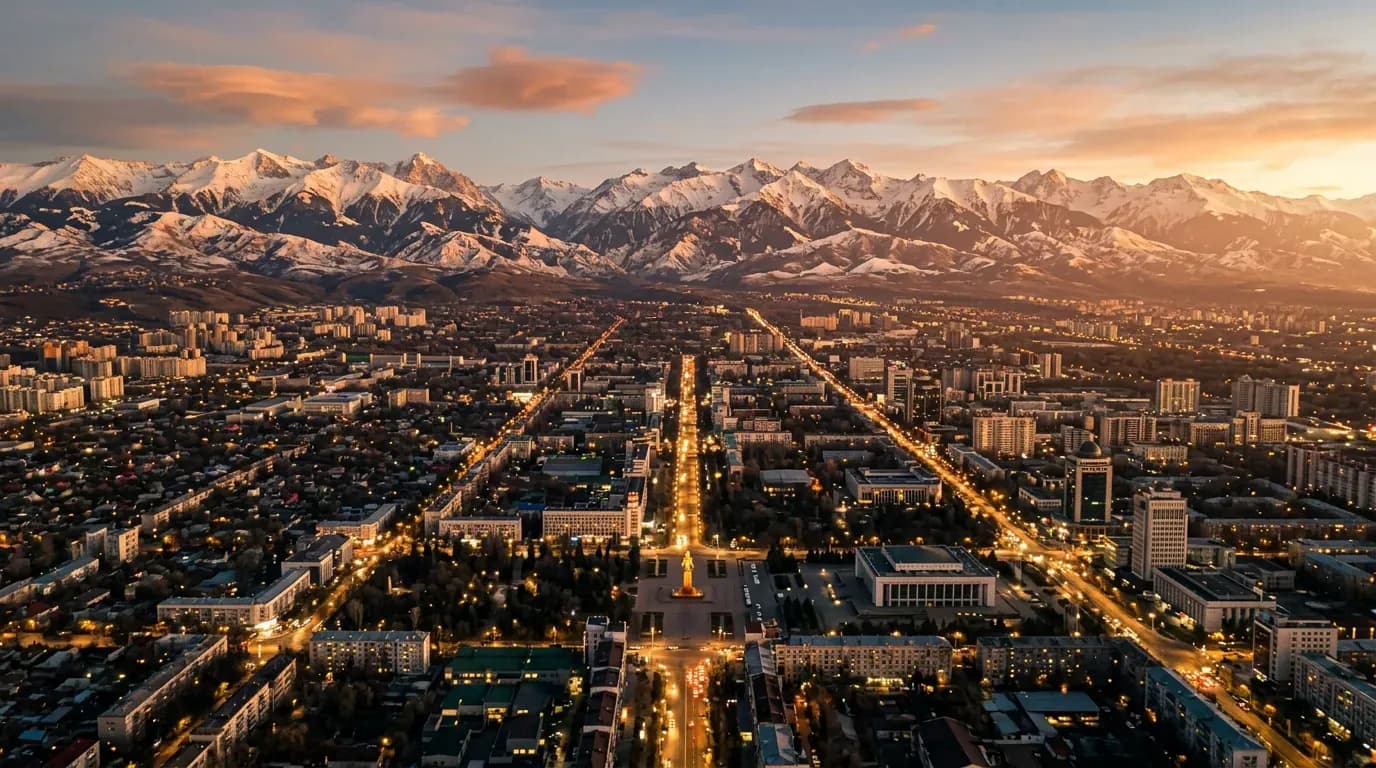 Scenic view of Almaty, KZ