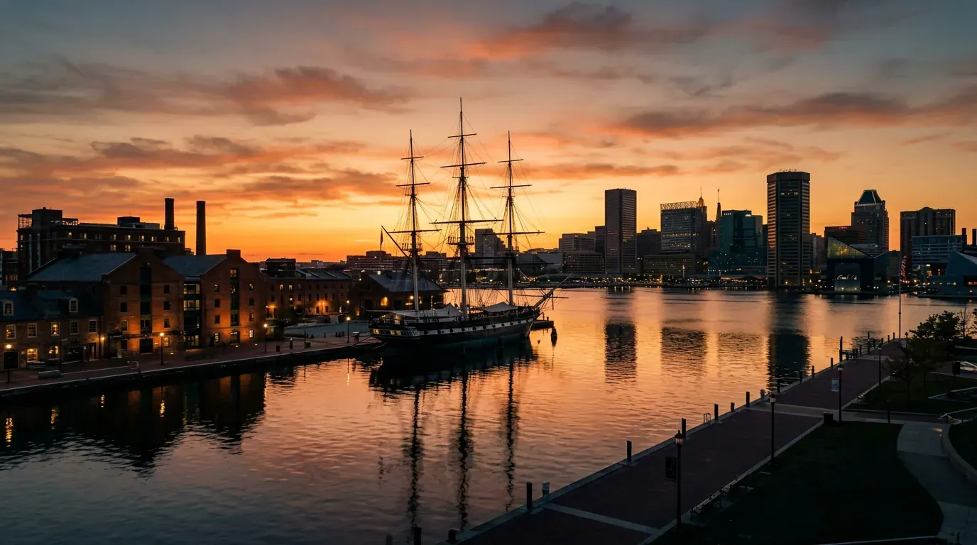 Scenic view of Baltimore, US
