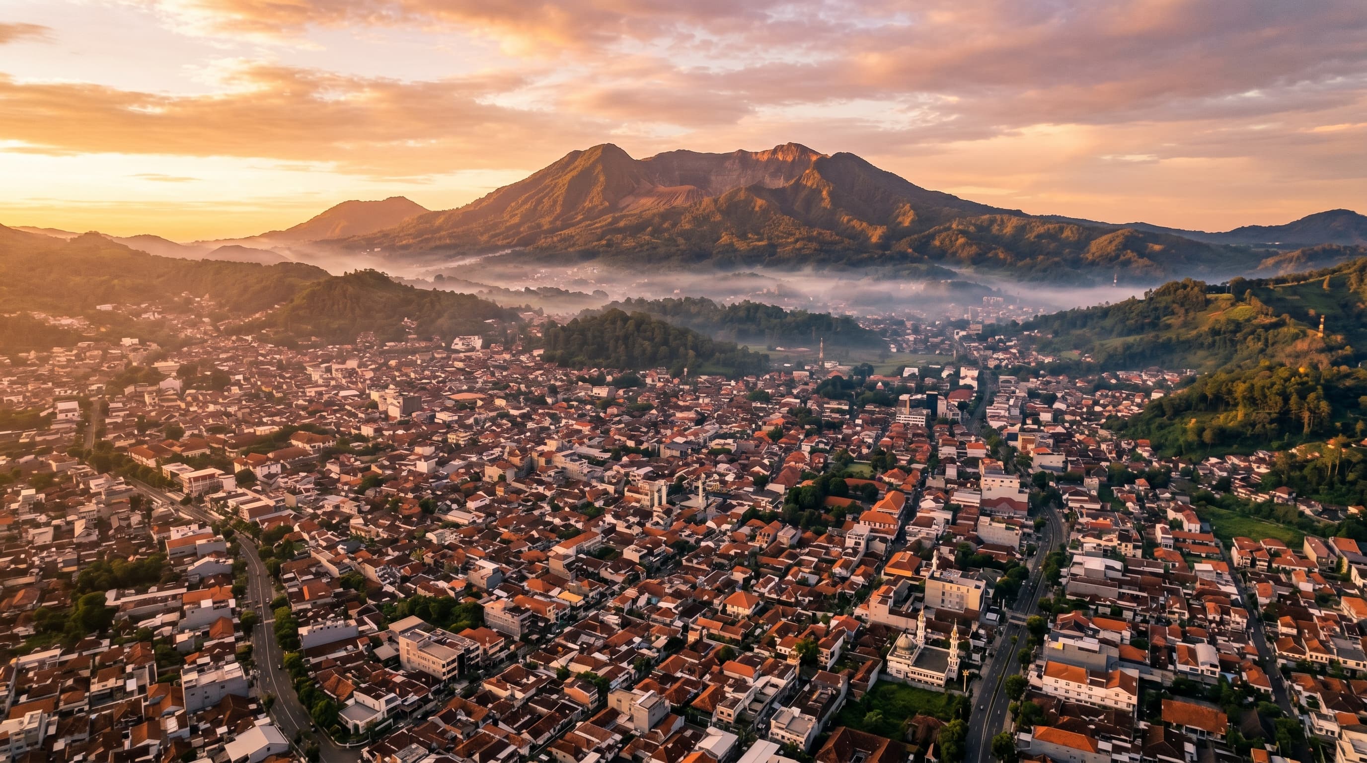 Scenic view of Bandung, ID