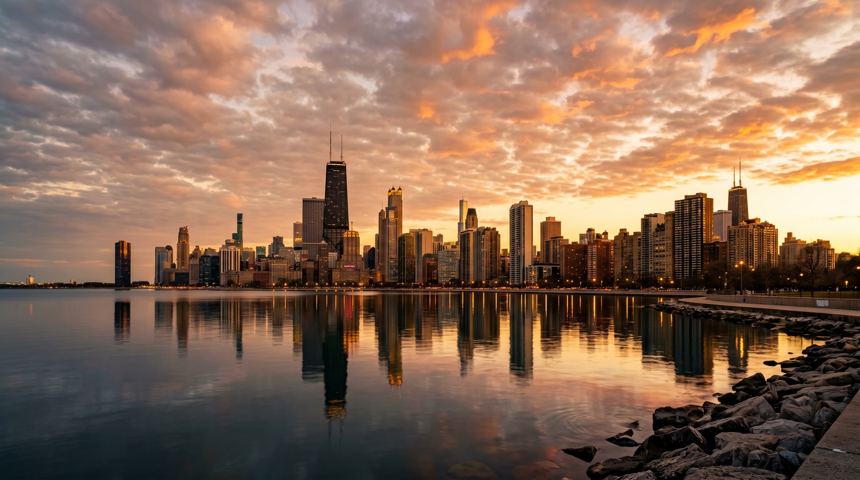 Scenic view of Chicago, US