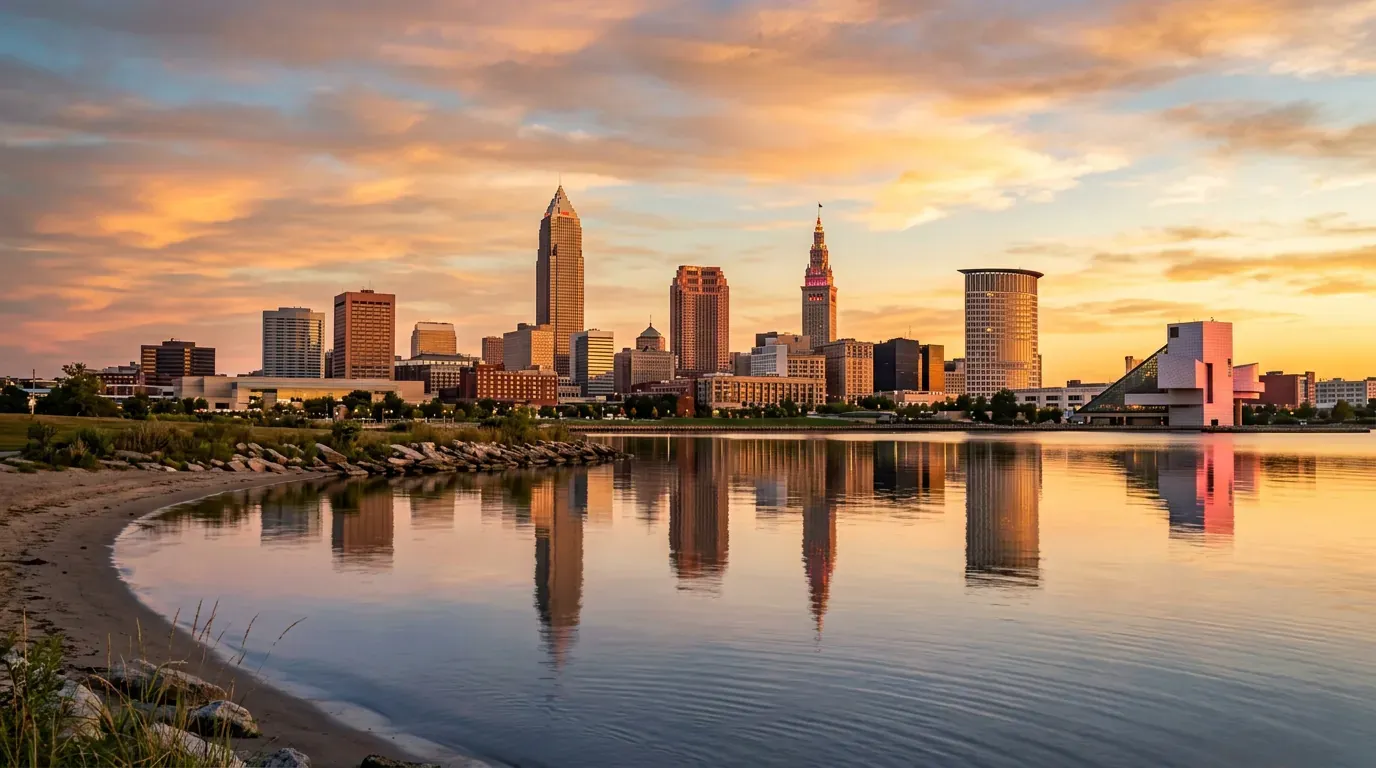 Scenic view of Cleveland, US