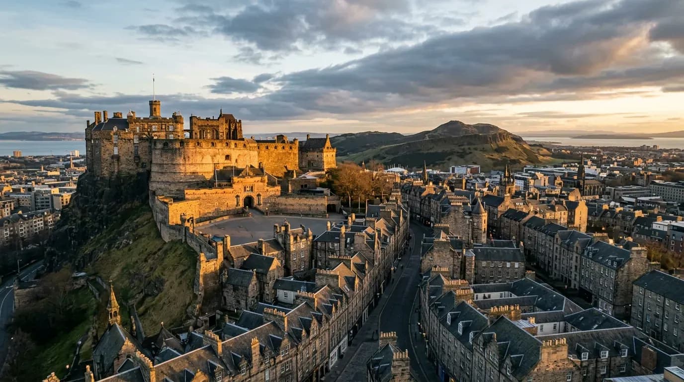 Scenic view of Edinburgh, GB