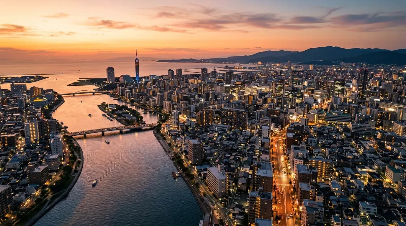 Scenic view of Fukuoka, JP