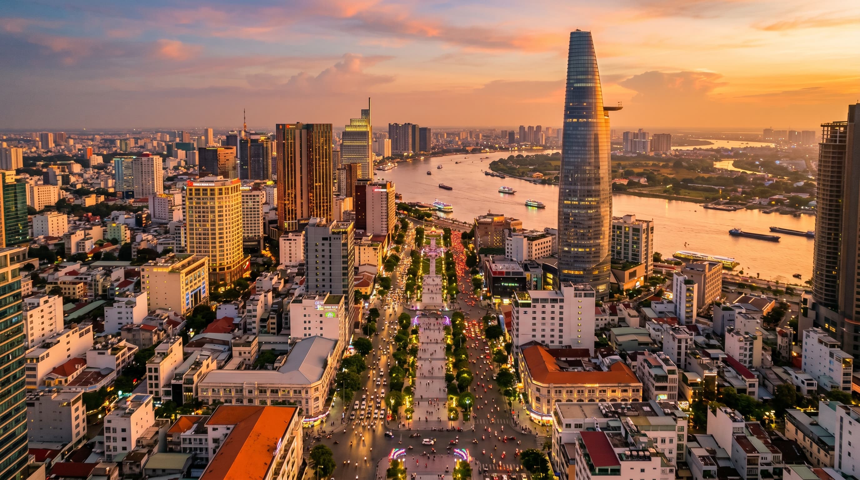 Scenic view of Ho Chi Minh City, VN