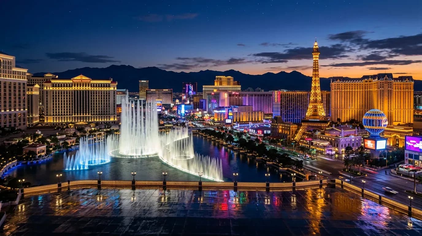 Scenic view of Las Vegas, US