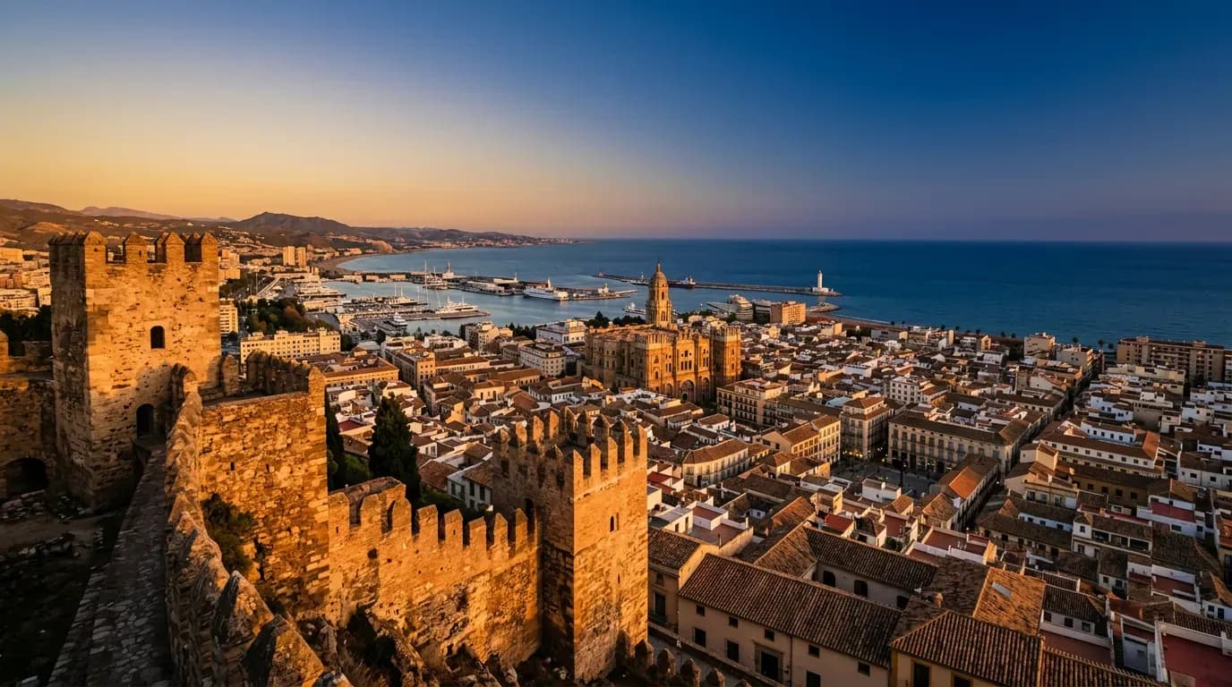 Scenic view of Malaga, ES