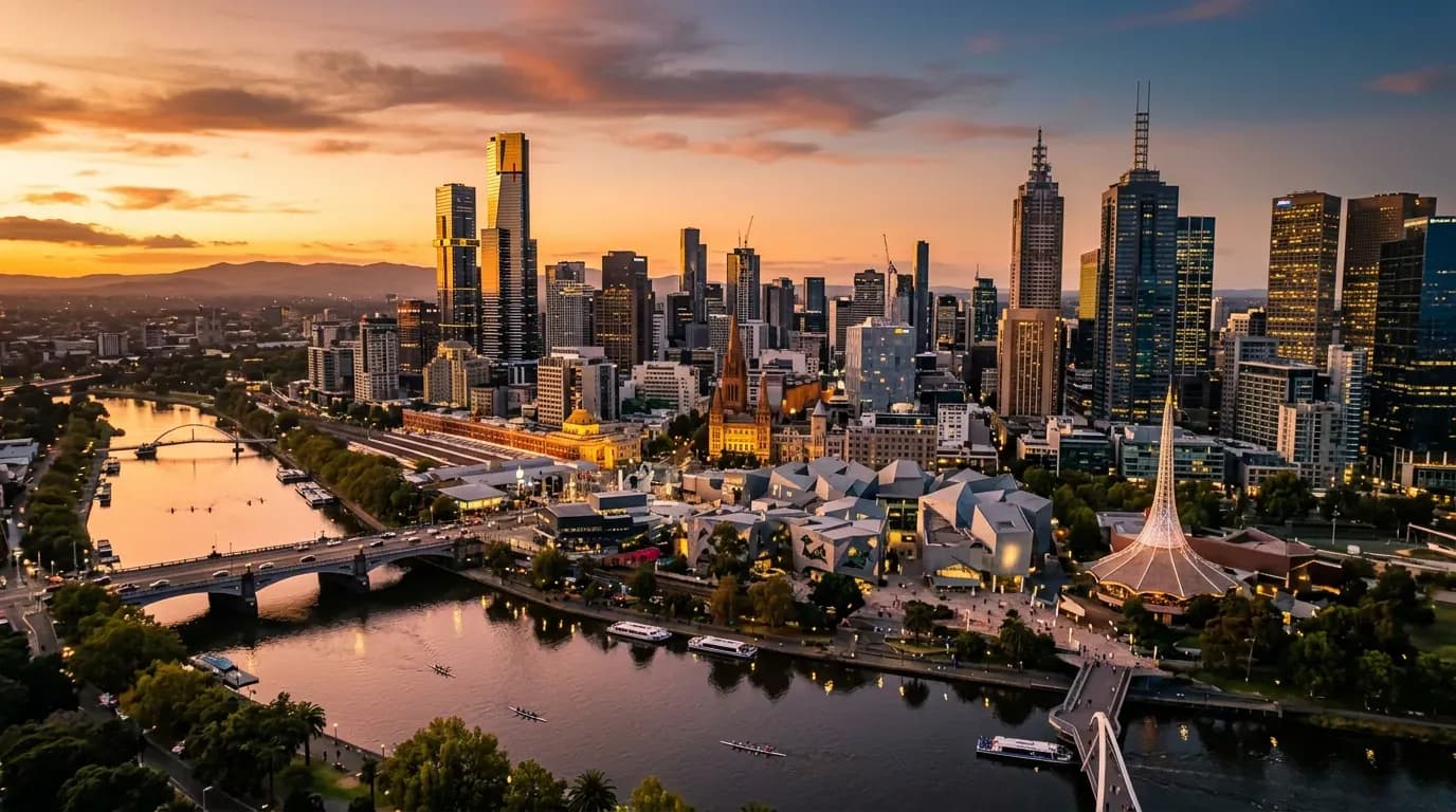 Scenic view of Melbourne, AU