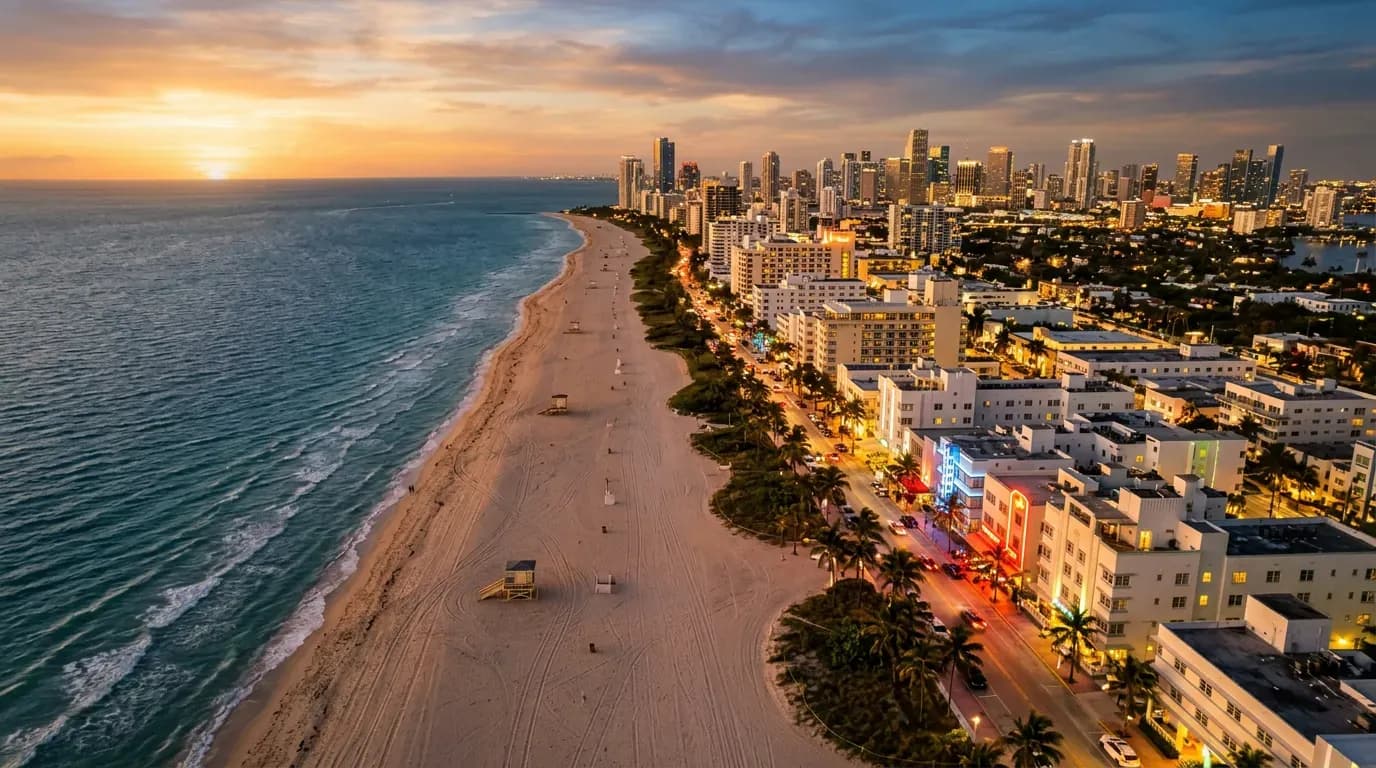Scenic view of Miami, US