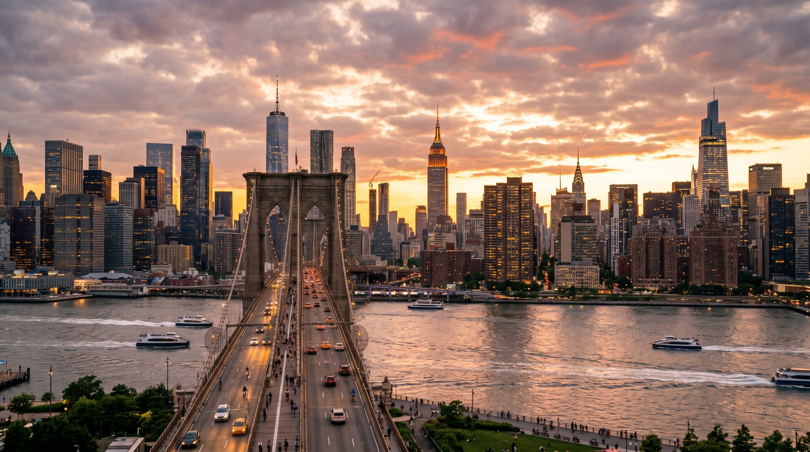 Scenic view of New York, US