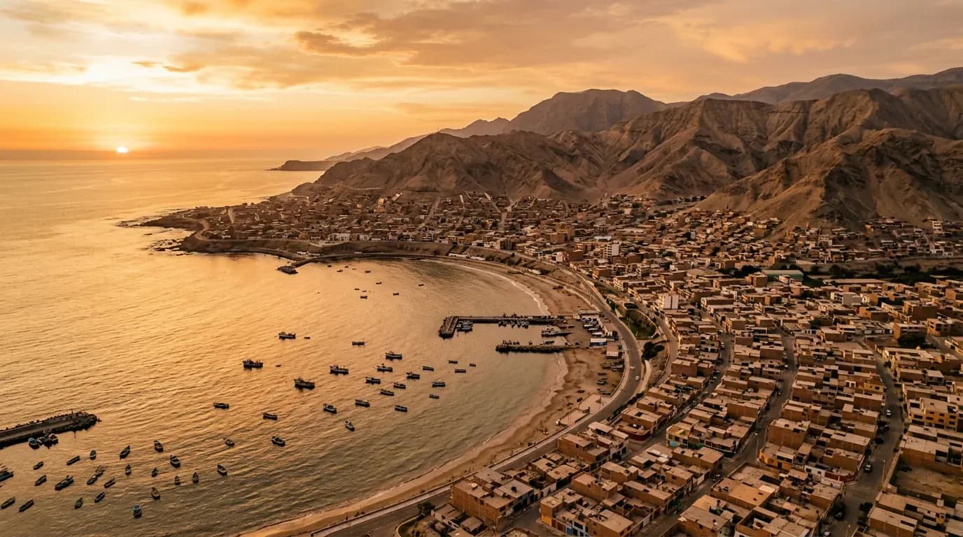 Scenic view of San Juan, PE