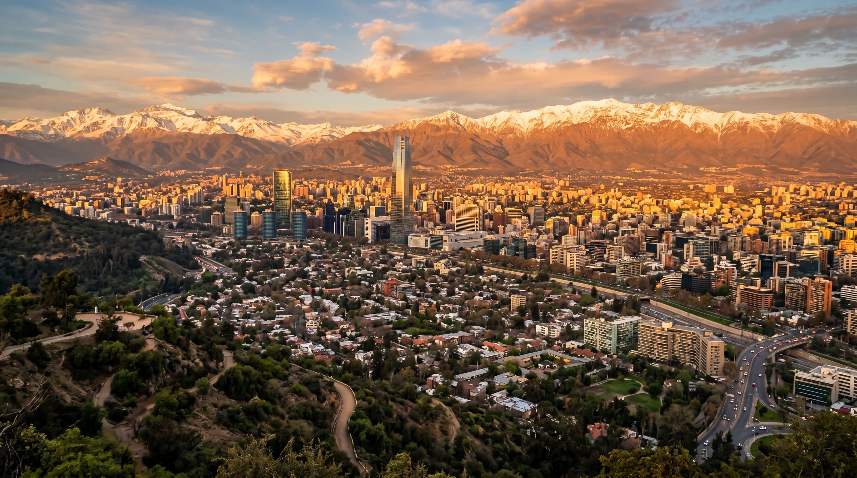 Scenic view of Santiago, CL