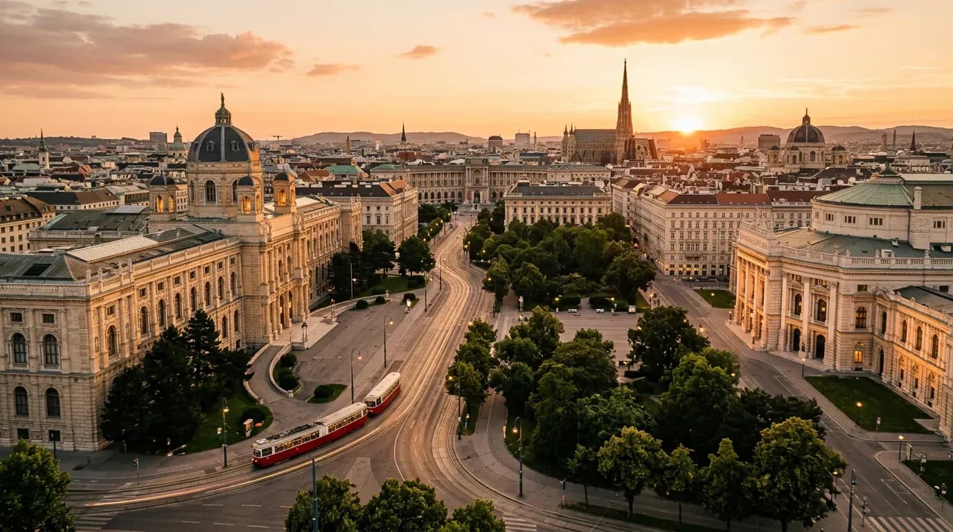 Scenic view of Vienna, AT